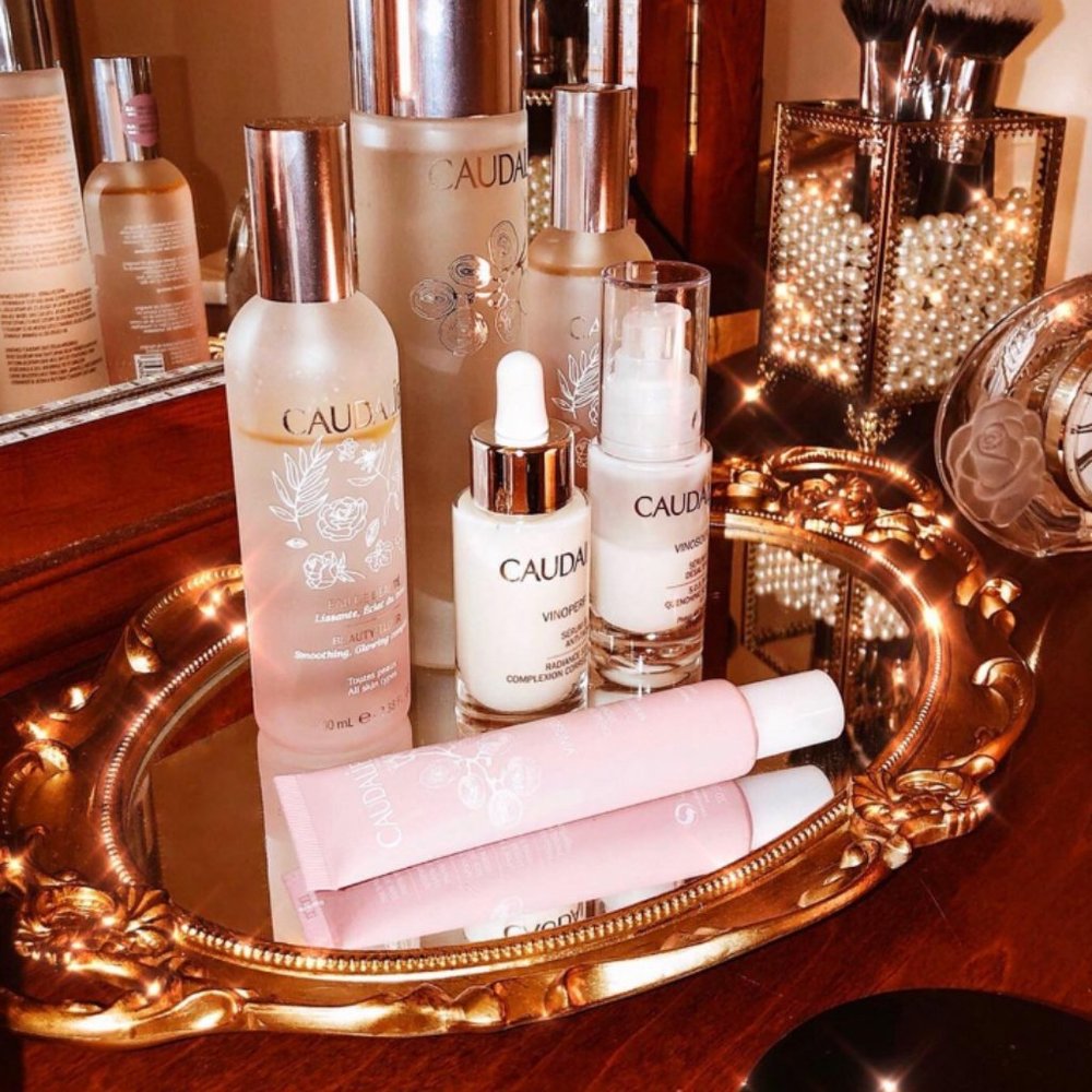 Gold Mirrored Vintage Dresser Tray